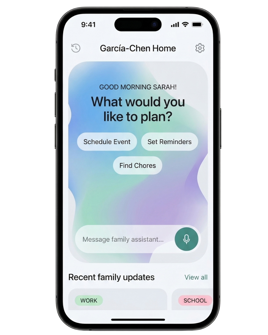 Family planner app built with Kode